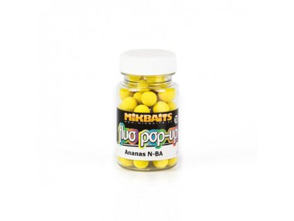 Mikbaits Plovoucí fluo boilie 60ml Ananas N-BA 10mm