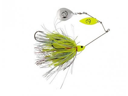 savage gear trpytka da bush spinnerbait 32g 3 yellow silver holo flame ie35199