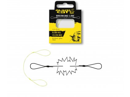 Trhací vlasec Black Cat Breaking Line yellow 0,35mm 7,10kg/15,7lbs