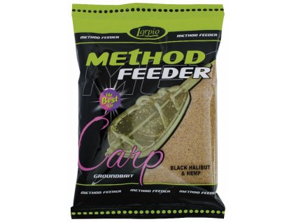 Lorpio Krmítková směs Method Feeder Black Halibut + Hemp 700g