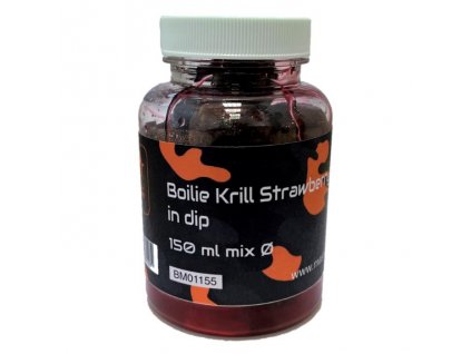 Mastodont Baits Boilie Krill Strawberry Bergamot v dipu 150ml mix Ø
