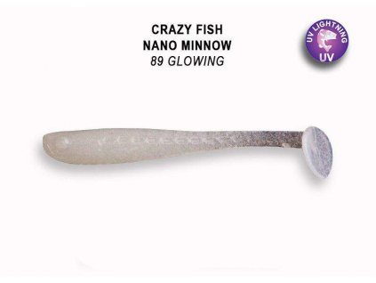 Gumová nástraha Nano Minnow 4 cm 89 Glowing