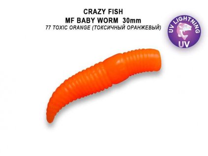 Crazy Fish MF Baby Worm 30mm sýr/ 77