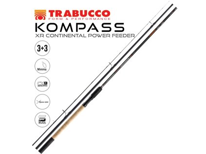 Trabucco prut KOMPASS XR CONT POWER FEEDER 3,6m 120g 3díly
