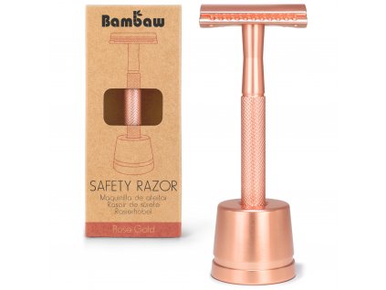 Bambaw Metal Safety Razor Stand 1 Packshot Rose Gold 01