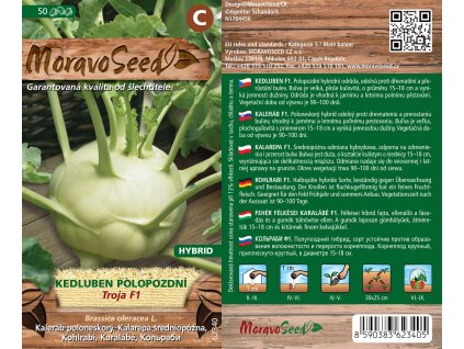 1235mm Kedluben polopozdní Troja F1, 62340