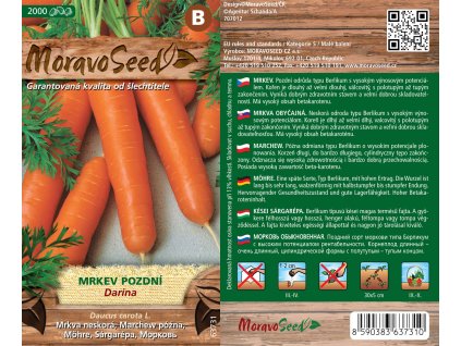 1880mm Mrkev pozdní Darina, 63731