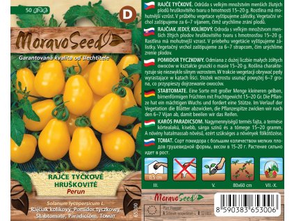 2772mm Rajče tyčkové hruškovité Perun, 65300[G]