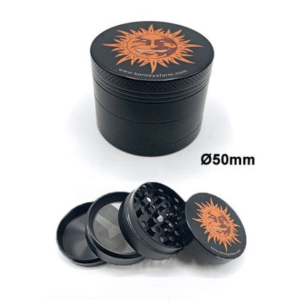 barneys farm kovovy grinder cerny 50mm semenacannabis max