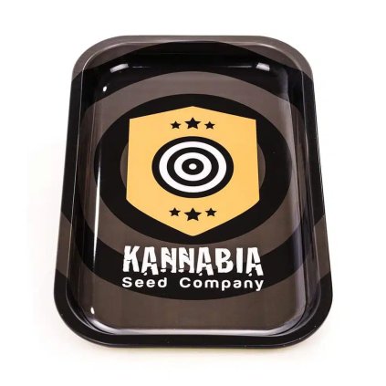 kannabia rolling tray logo kovovy tacek semenacannabis
