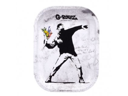 Bandeja Metal 18x14 cm Banksy Flower