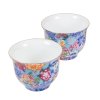 květová barevná konvička s šálky 4