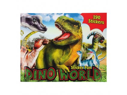 Kreativní sešit Dino World Dinosauři, 190 samolepek