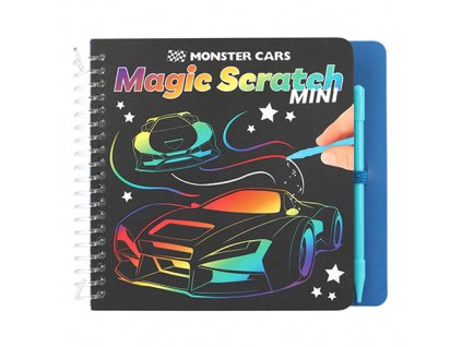 Škrabací sešit Monster Cars Magic S duhovým podkladem