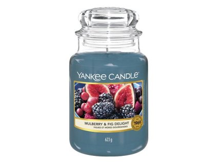 Yankee Candle Svíčka ve skleněné dóze , Lahodné moruše a fíky, 623 g