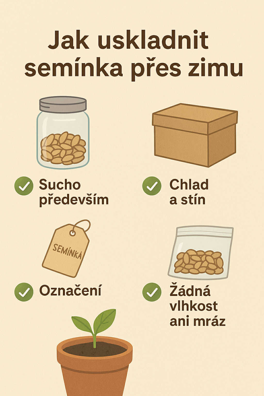 Jak uchovat semínka, aby na jaře  klíčila 🌱