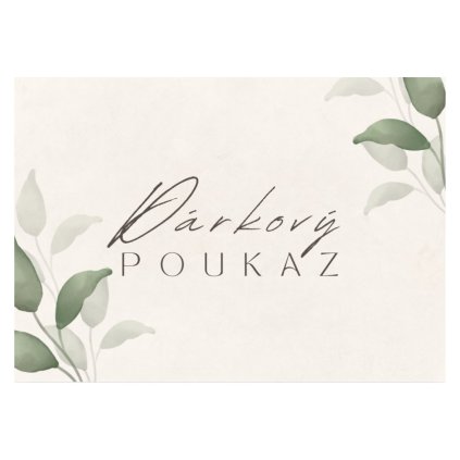 dárkový poukaz přední strana