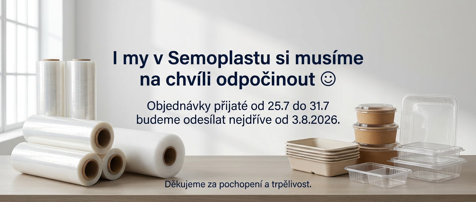 Objednavky přijaté v termín 25. - 31.7 budou expedovány nejdříve 3.8.2026