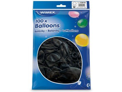 Balónek M černý