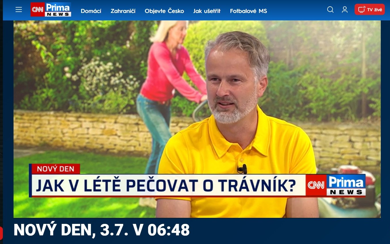 Jak udržet trávník i během letních veder? Rady z pořadu Nový den na CNN Prima NEWS