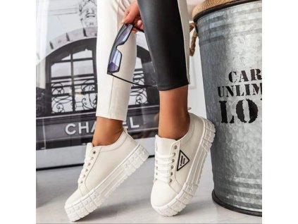 Tenisky bílé Fashion shoes (Velikost 40)