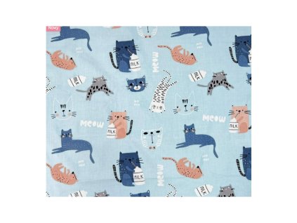 Zátěžová přikrývka - modré kočky