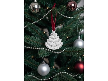 Vánoční ozdoba Christmas tree silver