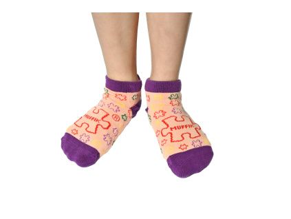 MUFFIK Baumwoll-Anti-Rutsch-Socken - Lila