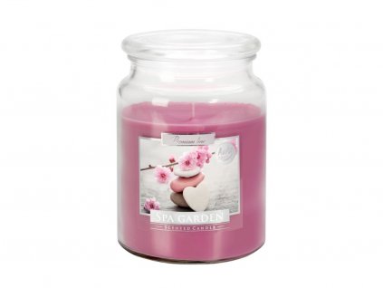 Sviečka v skle s uzáverom 500g Spa garden