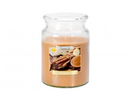 Sviečka  v skle s uzáverom  500g Cinnamon