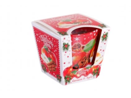 CHRISTMAS SPICES cinnamon apple 115g sviečka v skle Bartek