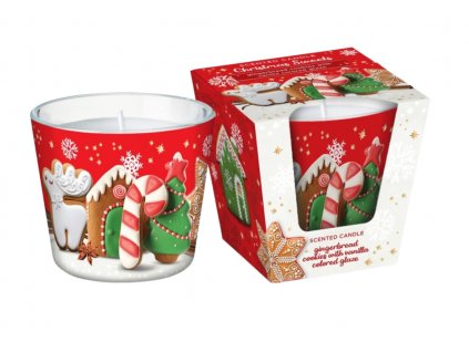 CHRISTMAS SWEETS gingerbread cookies 115g sviečka v skle Bartek