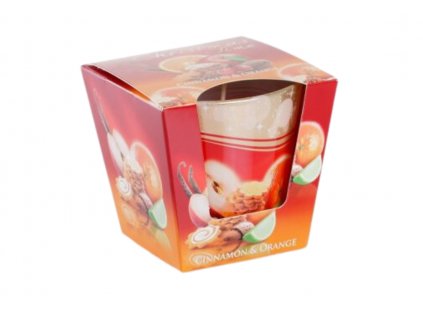 CHRISTMAS TIME cinnamon orange 115g sviečka v skle Bartek