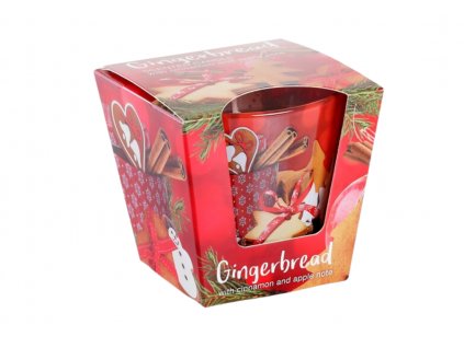 GINGERBREAD orange apple note 115g sviečka v skle Bartek