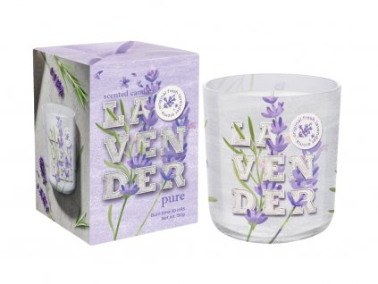 LAVENDER rosemary 150g sviečka v skle Bartek