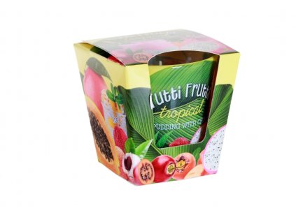 TUTTI FRUTTI tropical 115g sviečka v skle Bartek