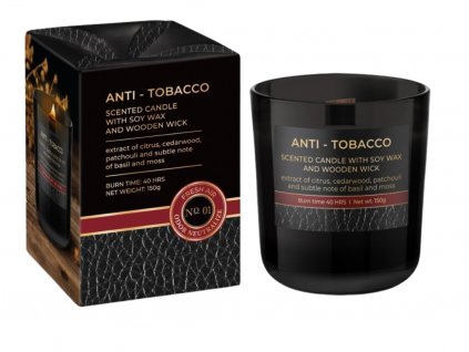 ANTI TOBACCO  150g sviečka v skle Bartek