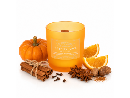 pumpkin spice sviečka v skle