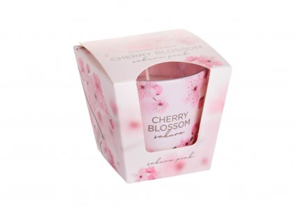 CHERRY BLOSSOM sakura pink blush 115g sviečka v skle Bartek