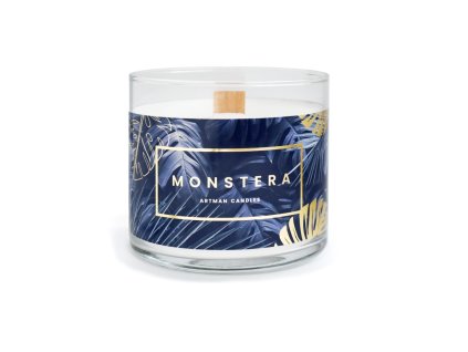 MONSTRERA small glass blue 400g