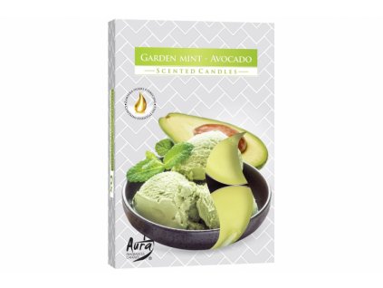 Sviečka čajová 6ks Garden mint - Avocado