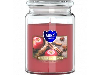 Sviečka v skle s uzáverom 500g Apple - Cinamon