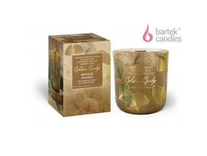 GOLDEN GINKO BRONZE SHADES 150g sviečka v skle Bartek