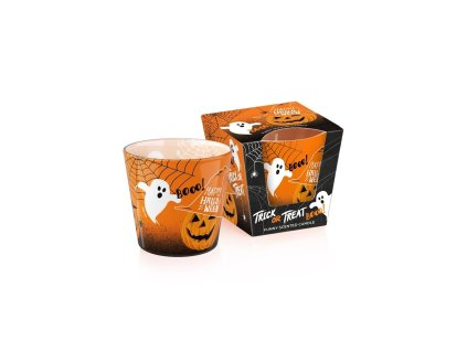 halloweenska sviečka v skle