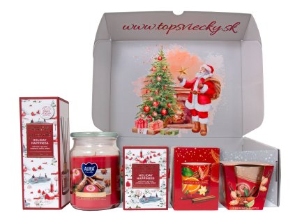 3394 4 vianocne balenie sviecok holiday happiness