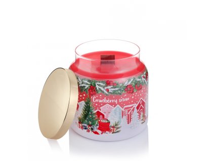 cranberry snow vonna sviečka v skle