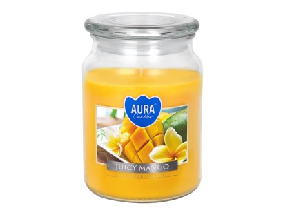 sviečka v skle s uzáverom 500g mango