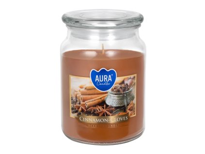 sviečka v skle s uzáverom 500g cinnamon cloves