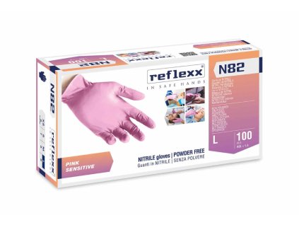 Nitrilové rukavice ružové