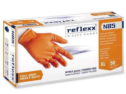 nitrilové rukavice oranžové 50ks